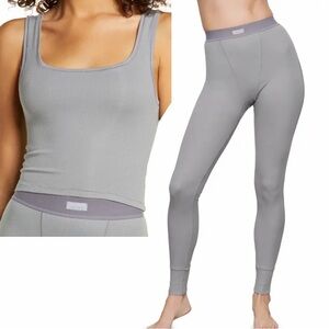 Skims Cotton Rib Tank and Leggings in Pacific